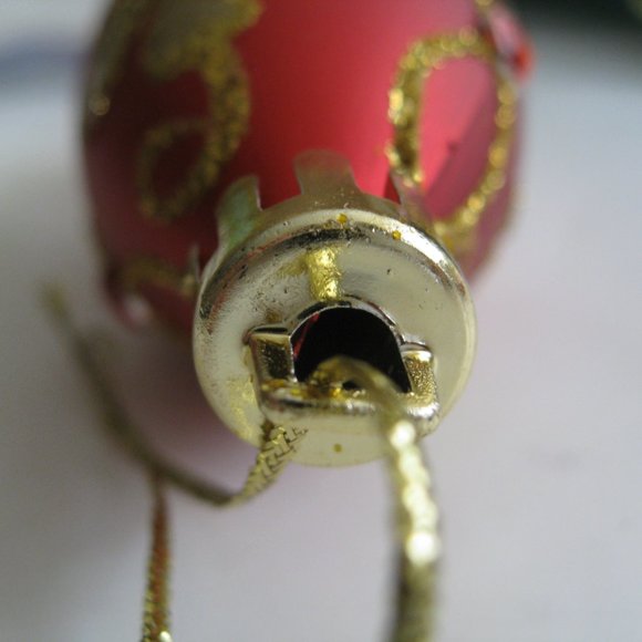 Irish Ireland Shamrock Teardrop Christmas Ornament Set of 2 Red Green Gold - Picture 4 of 14